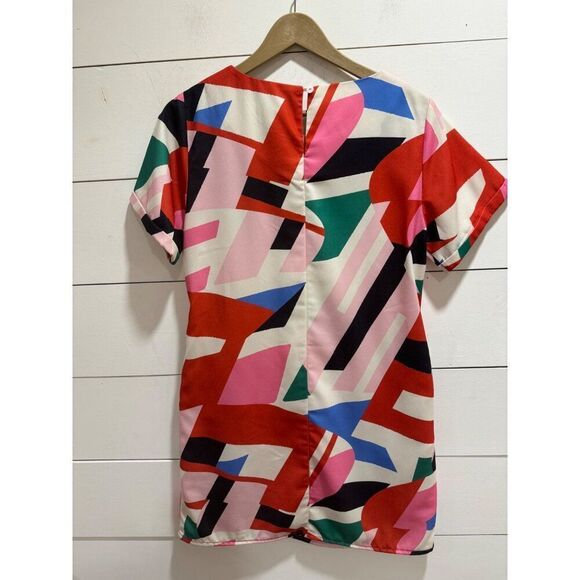 Lili SIdonio Geometric Millie Shift Dress Sz Medium - Picture 6 of 6